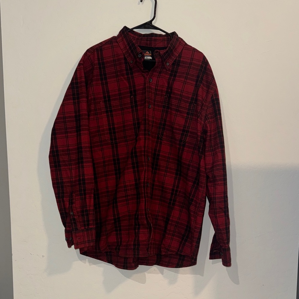 Red Plaid Men's Shirt